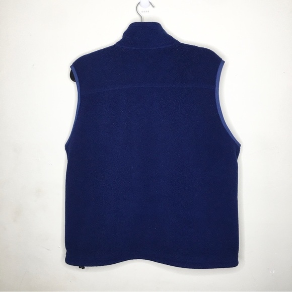 Vintage L.L. Bean Men’s Fleece Full Zip Vest Synchilla Blue - Picture 10 of 11